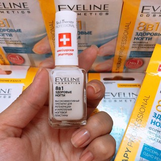Sơn dưỡng móng Eveline Therapy Total Action Nail Conditioner 8in1 Tại Beautythienthanh