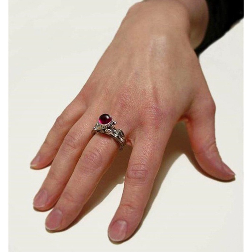 Nhẫn Đeo Tay Kim Loại Đính Đá Phong Cách Retro Cho Nữ