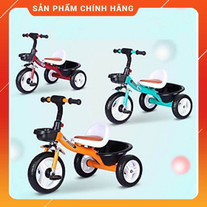 Xe đạp ba bánh chỗ ngồi có nệm bọc da