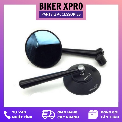 Gương chiếu hậu RIZOMA tròn gắn chân kính xe máy - gương xe máy tròn nhôm đúc CNC
