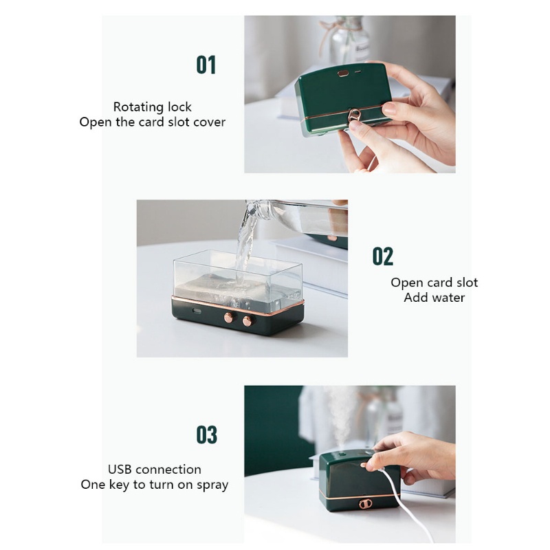 Máy Phun Sương Tạo Độ Ẩm Không Khí Để Bàn Hình Radio Cỡ Lớn Sạc Cổng USB Phong Cách Retro Cho Gia Đình