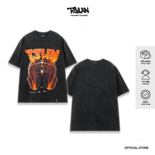 Áo thun tsun chainsbreaker wash xám - - in kéo lụa