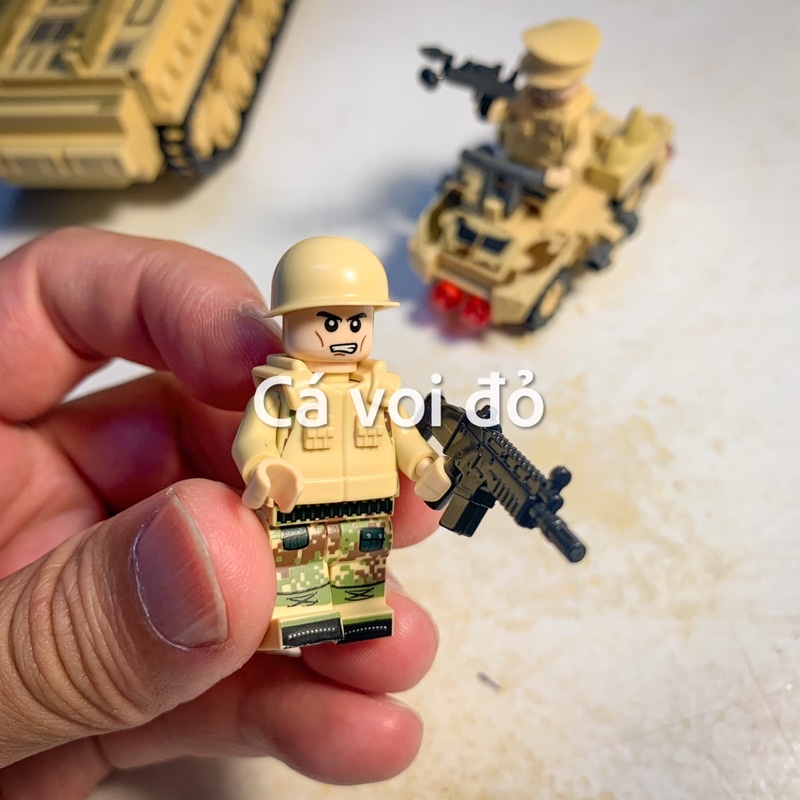 Bộ xếp hình xe tăng-Bộ lớn 524 chi tiết-siêu to khổng lồ 90014.