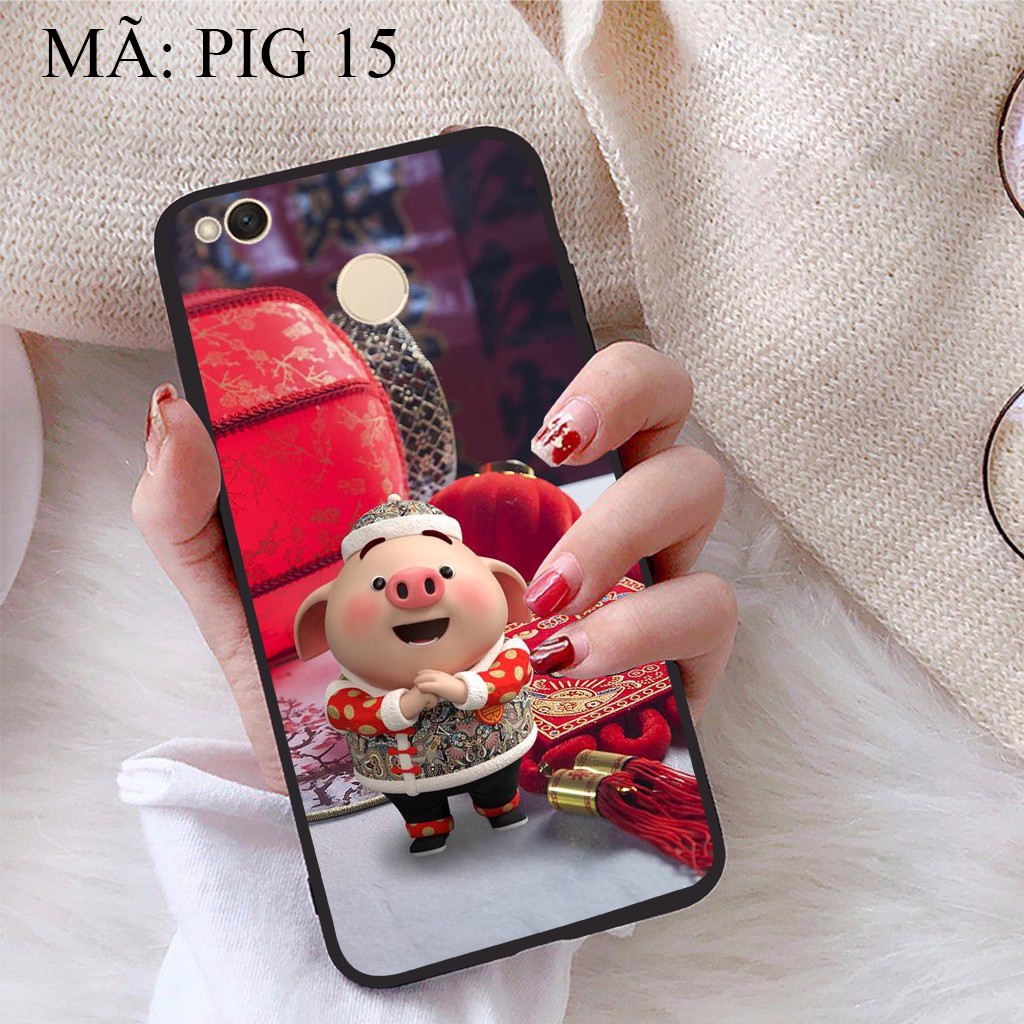 Ốp lưng Xiaomi Redmi 4x viền dẻo TPU BST Pig Cute
