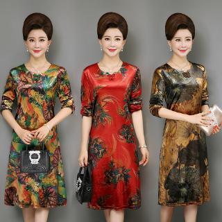 Đầm Sườn Xám Cách Tân Plus Size Phong Cách Retro Cho Nữ
