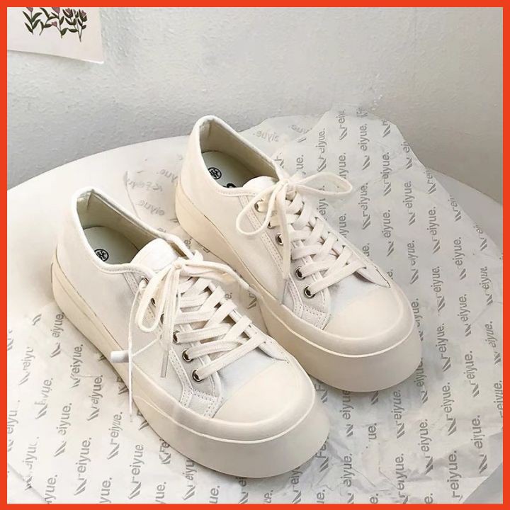 Giày Sneaker Nữ Giày Thể Thao Cột Dây Đế Cao | BigBuy360 - bigbuy360.vn
