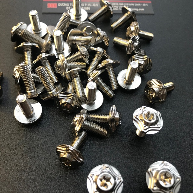 Ốc áo Salaya inox 6li 15,20 gắn các chi tiết trên xe | BigBuy360 - bigbuy360.vn