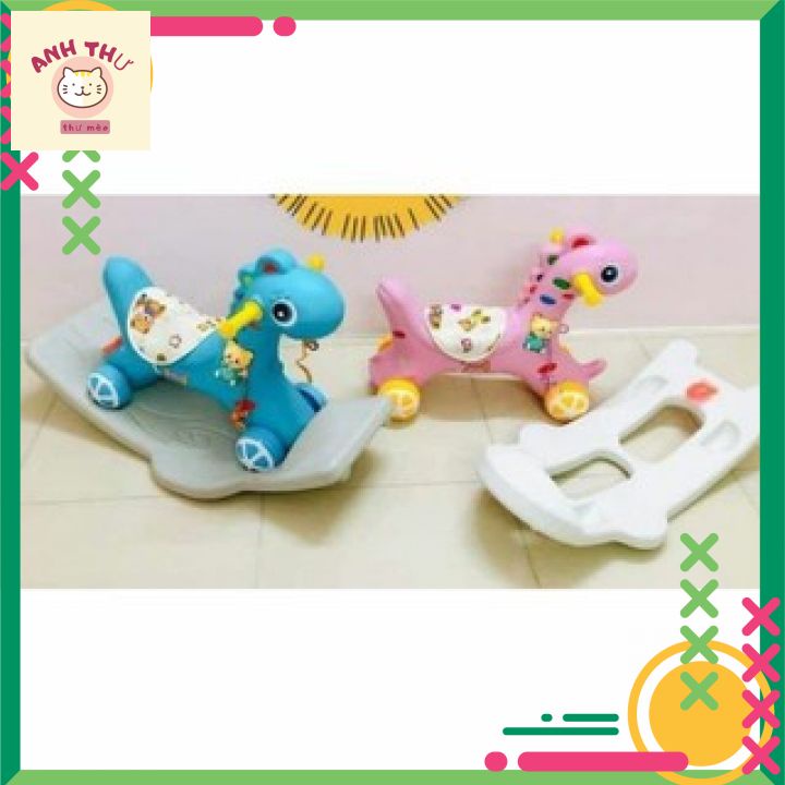 ĐỒ CHƠI CHO BÉ NGỰA BẬP BÊNH KIÊM XE CHÒI CÓ NHẠC 2 TRONG 1 .