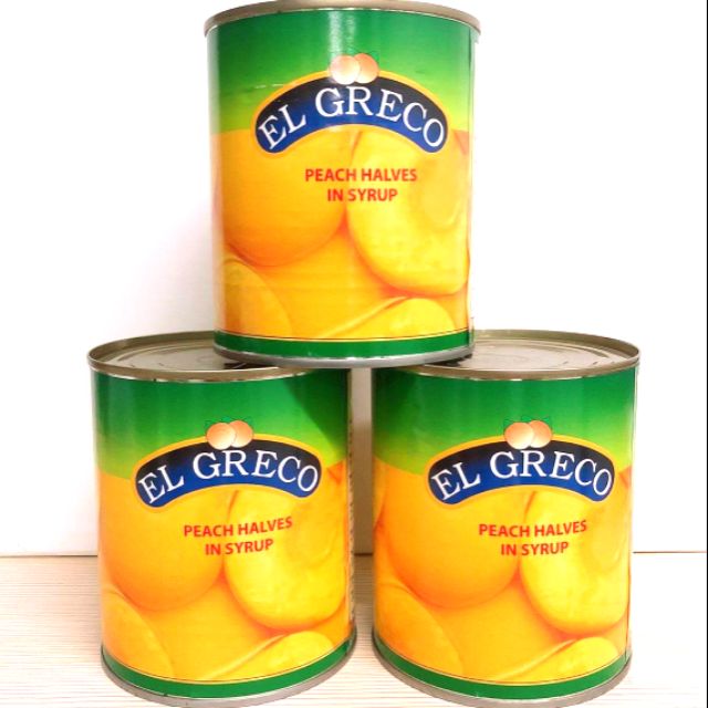 Đào Ngâm El Greco Lon 825g
