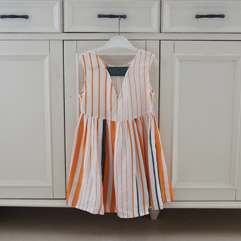 Váy bé gái Alphabet 4-12y  Đầm bé gái vạt lưng cotton vải cao cấp xuất dư 0622