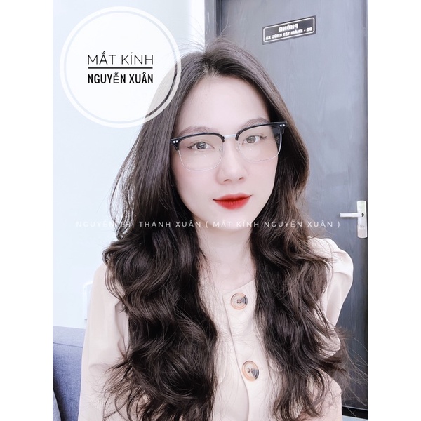 (Ảnh thật) Kính Giả Cận Unisex A2152 Gọng Titan Lõi Thép