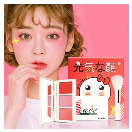 Má Hồng 3 Màu Cực Sang Chảnh Kaxier Blusher (+Tặng Cọ)