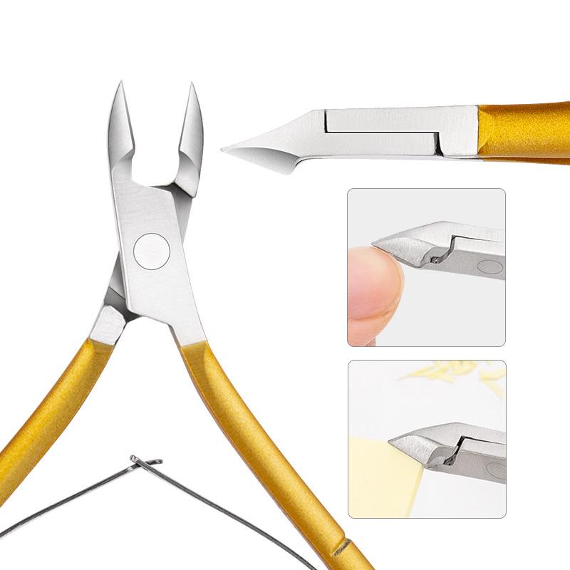 Kềm làm móng LUSLUKING loại bỏ da chết bằng thép không gỉ màu cầu vồng