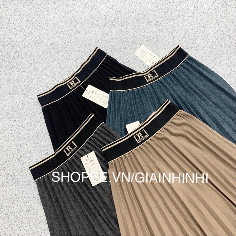Chân váy dạ xếp ly cạp pha chữ R, Chân váy dáng dài xếp ly CV1700 - NhiNhi Shop | BigBuy360 - bigbuy360.vn