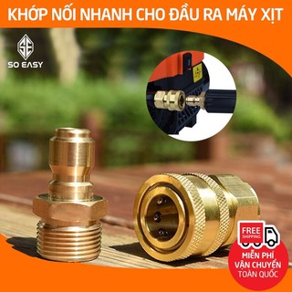Bộ khớp nối nhanh đồng thau 22mm đầu ra cho máy rửa xe áp lực cao
