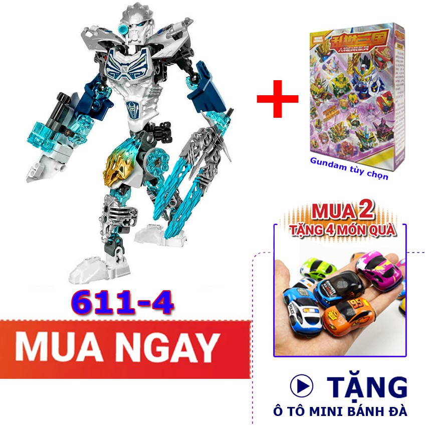 SD Gundam Tam Quốc New4all tùy chọn và đồ chơi lắp ráp Bionicle 611-4 tặng kèm quà tặng ngẫu nhiên