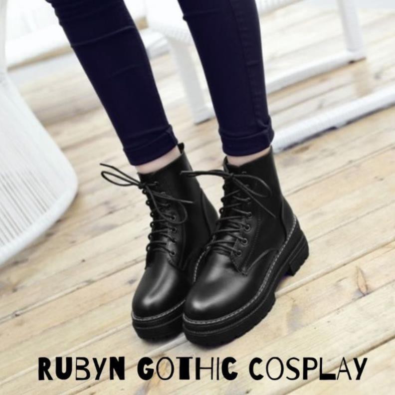 [NEW] 🔥 Giày Boot Chiến Binh Đế 2 Tầng Cổ Cao Siêu Ngầu 🔥 Đế Cao 5cm (Tài khoản Shopee duy nhất: gothic.cosplay ) -h91