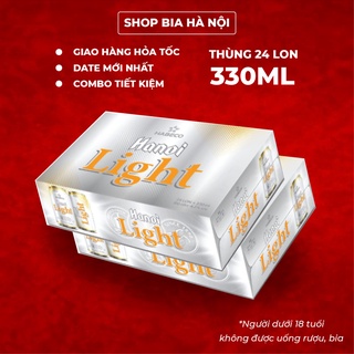 Combo 2 thùng bia hà nội light 24 lon 330ml