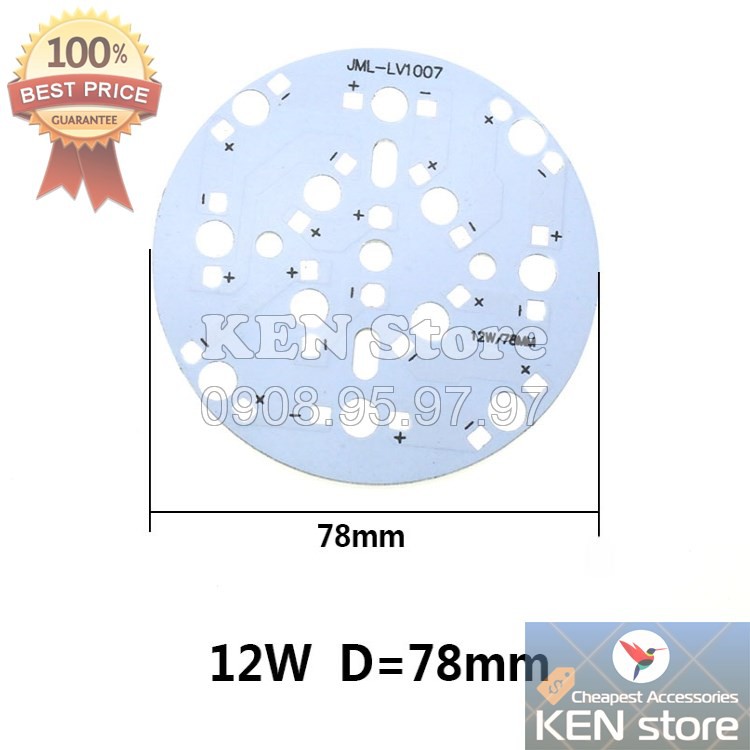 Đế tản nhiệt, pcb gắn chip led luxeon 1W - 18W