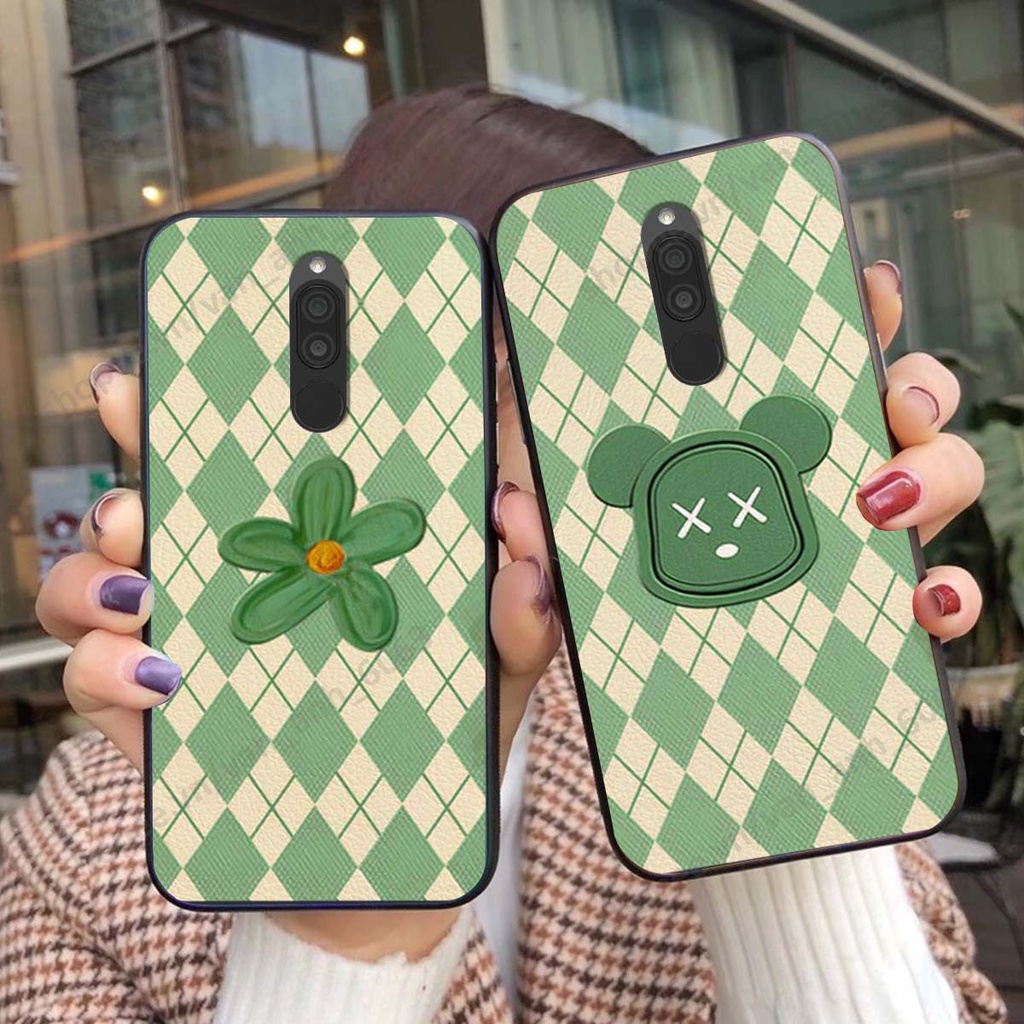 Ốp lưng Xiaomi Redmi 8 in hình hoa, gấu rich bear nghệ thuật, thời trang