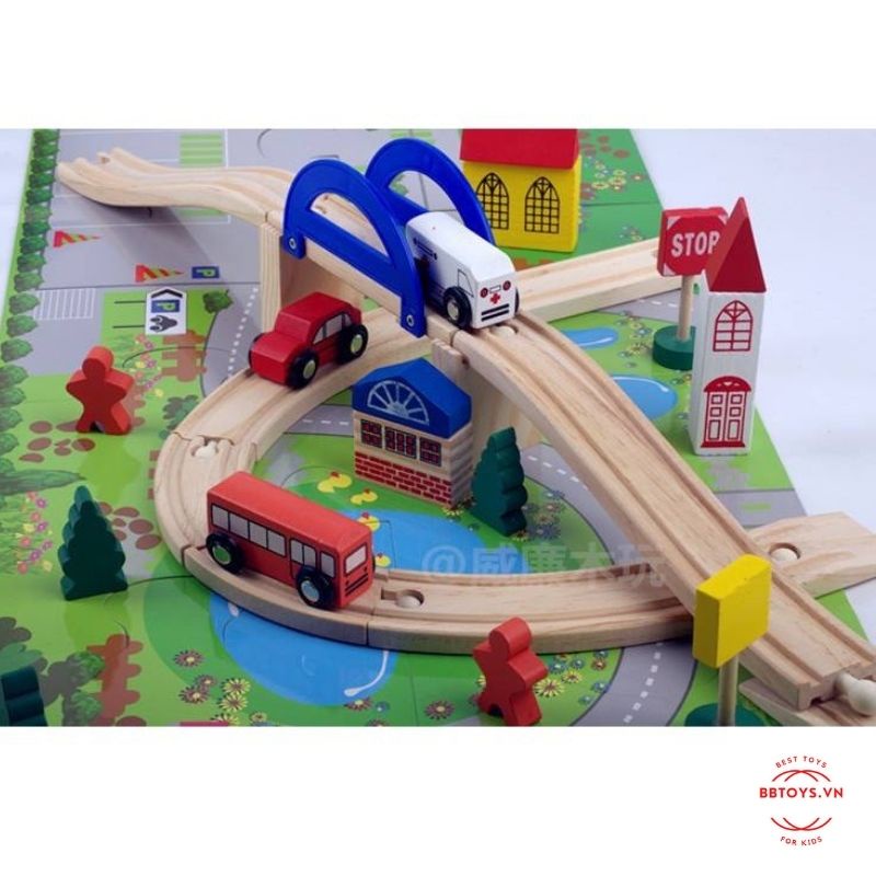 Đồ chơi gỗ lắp ráp mô hình giao thông đô thị giúp bé thông minh (bbtoys: 19)