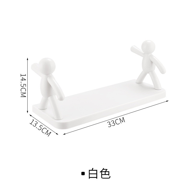 Kệ hình nhân decor nhà tắm, kệ nhựa nhà bếp dán tường siêu dính chịu lực
