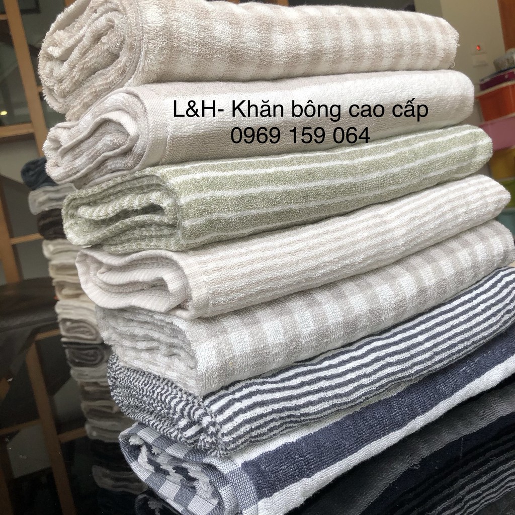 Khăn tắm cotton Muji xuất nhật cao cấp, KT 60x120cm, nặng 250g