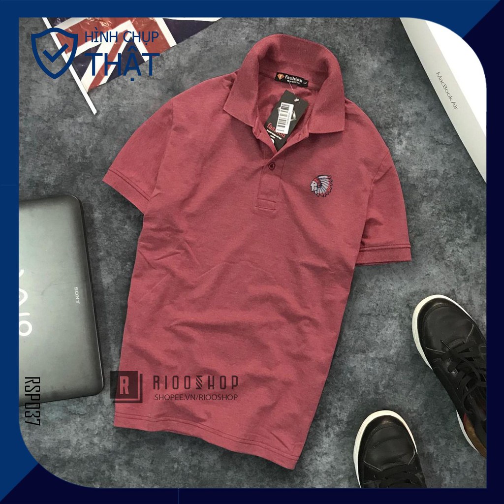 Áo thun nam có cổ ngắn tay đơn giản thổ dân RSP037 - áo polo nam Riooshop | BigBuy360 - bigbuy360.vn