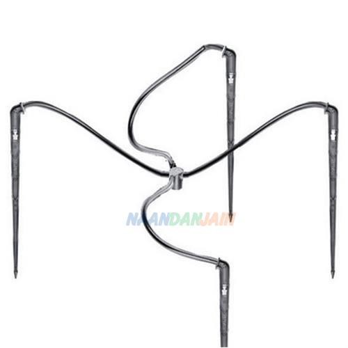 Bộ chia 4 que nhỏ giọt uốn góc có rãnh cấu trúc mê cung - Thương hiệu Naandanjain/Isarel