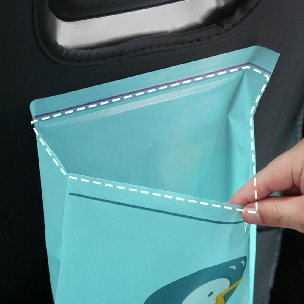 Túi đựng rác trong ô tô, xe hơi, văn phòng, nhà cửa dán tiện lợi sạch sẽ, set 15 túi