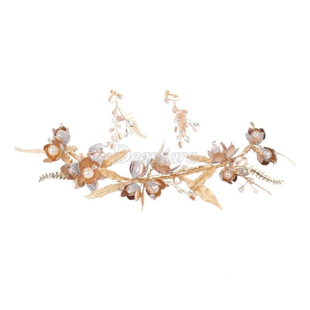 Cài Tóc Đính Hoa Và Ngọc Trai Xinh Xắn Cho Cô Dâu