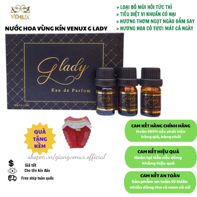 Nước Hoa Vùng Kín Venux G Lady, Nước Hoa Cô Bé Hương Cỏ Hoa Tươi Mát Thơm Lâu
