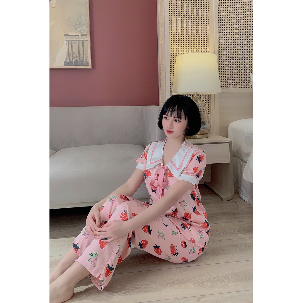 ĐỒ BỘ LỤA CAO CẤP TAY NGẮN MẶC NHÀ ❤️PIJAMA SATIN LỤA ĐỒ NGỦ- Nhiều mẫu