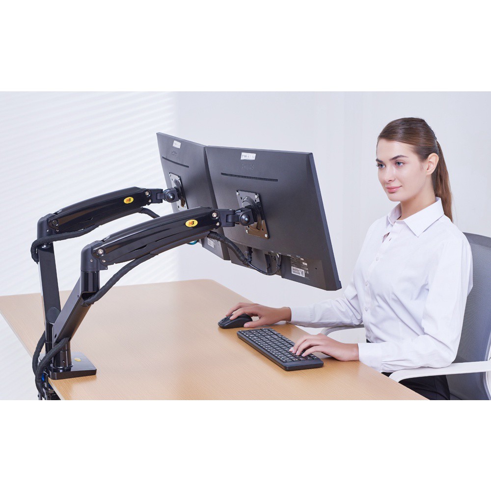 Giá Treo Hai Màn Hình Máy Tính North Bayou F195A Lắp Cho Màn Hình Từ 22 inch - 32 inch Hàng Nhập Khẩu Màu Đen | BigBuy360 - bigbuy360.vn
