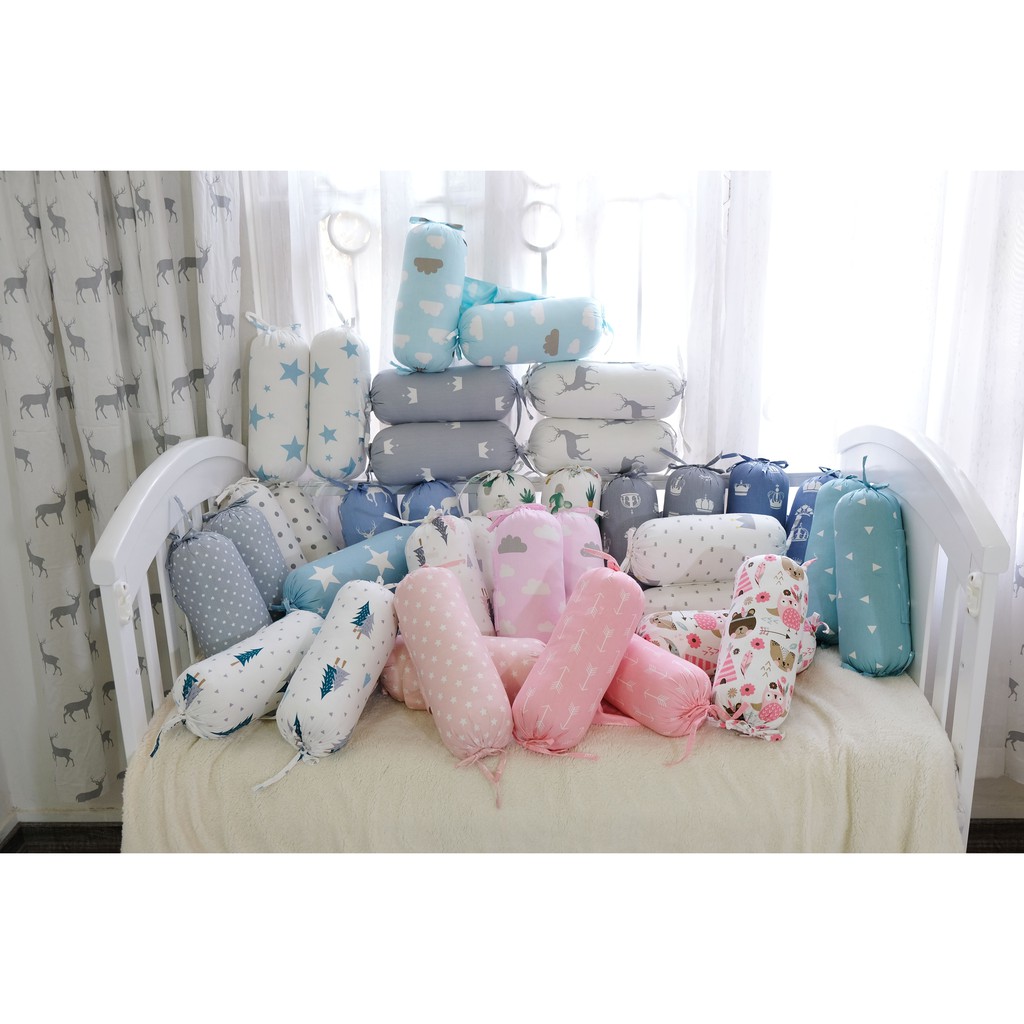 Gối chống bẹt đầu & gối chặn RUNA KIDS - Chất liệu Cotton Hàn 100% cao cấp, mềm mịn, an toàn cho da bé