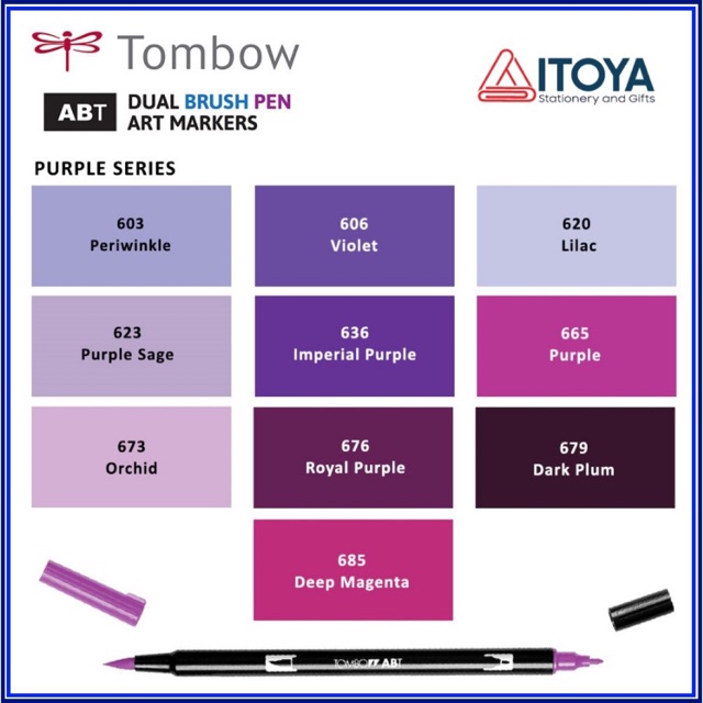 [Purple series] Bút maker Tombow Dual Brush AB-T