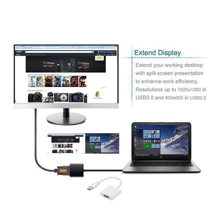 Dây Cáp Chuyển Đổi Usb 3.0 To Vga