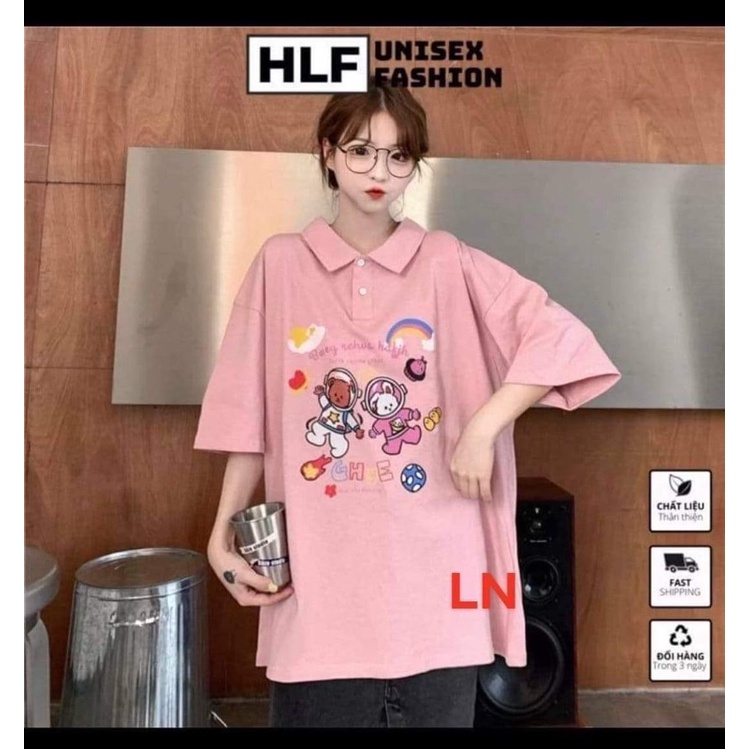 Áo polo gấu thỏ cầu vồng TH6