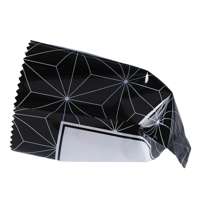 Black White Cookie Bag Geometric Snowflake Crisp Snack Bag Biscuit Clear Bag