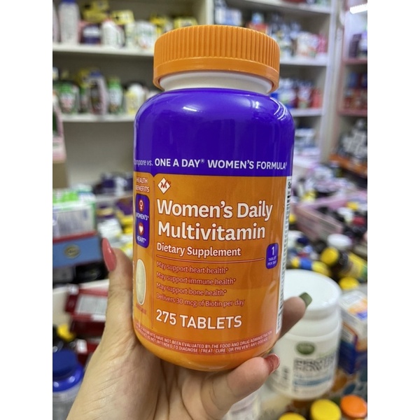 women daily multivitamin viên uống bổ tổng hợp cho nữ trên và dưới 50 tuổi 275 viên-one a day women