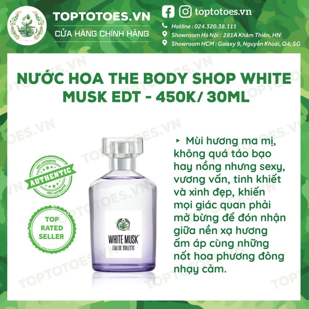 MÙA HÈ SALE HOT Nước hoa The Body Shop White musk/ White musk Flora/ White musk L’eau/ Black musk MÙA HÈ SALE HOT
