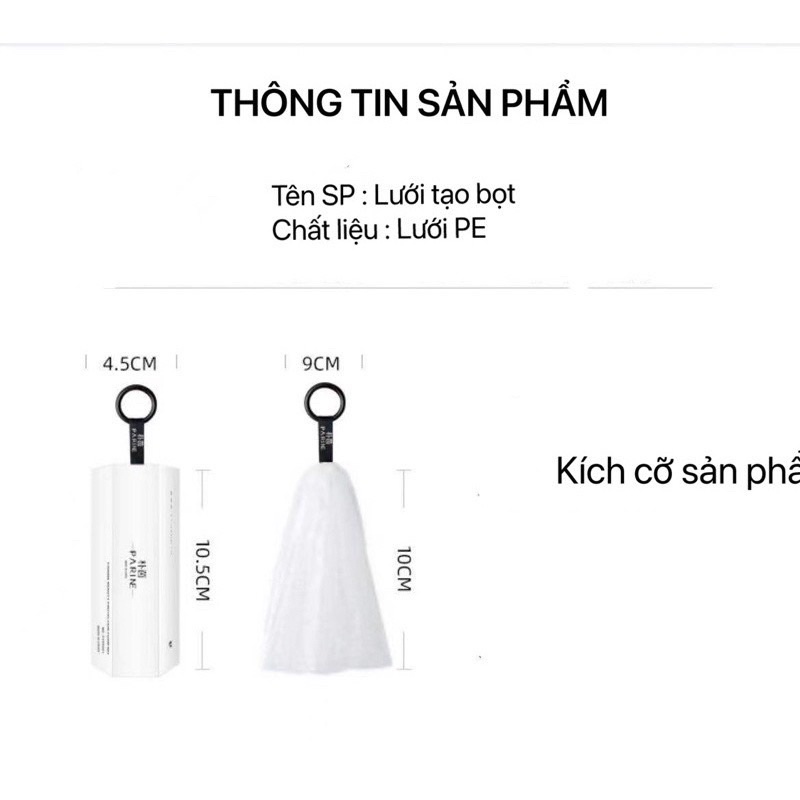 LƯỚI TẠO BỌT RỬA MẶT , BÔNG TẠO BỌT SẠCH SẼ AN TOÀN HỖ TRỢ CHĂM SÓC DA CHO DA NHẠY CẢM