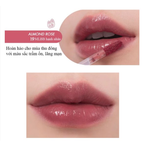 (CAM KẾT HÀNG AUTH, TEM HIDDEN TAG) Son bóng Romand Juicy Lasting Tint màu #19 Almond Rose