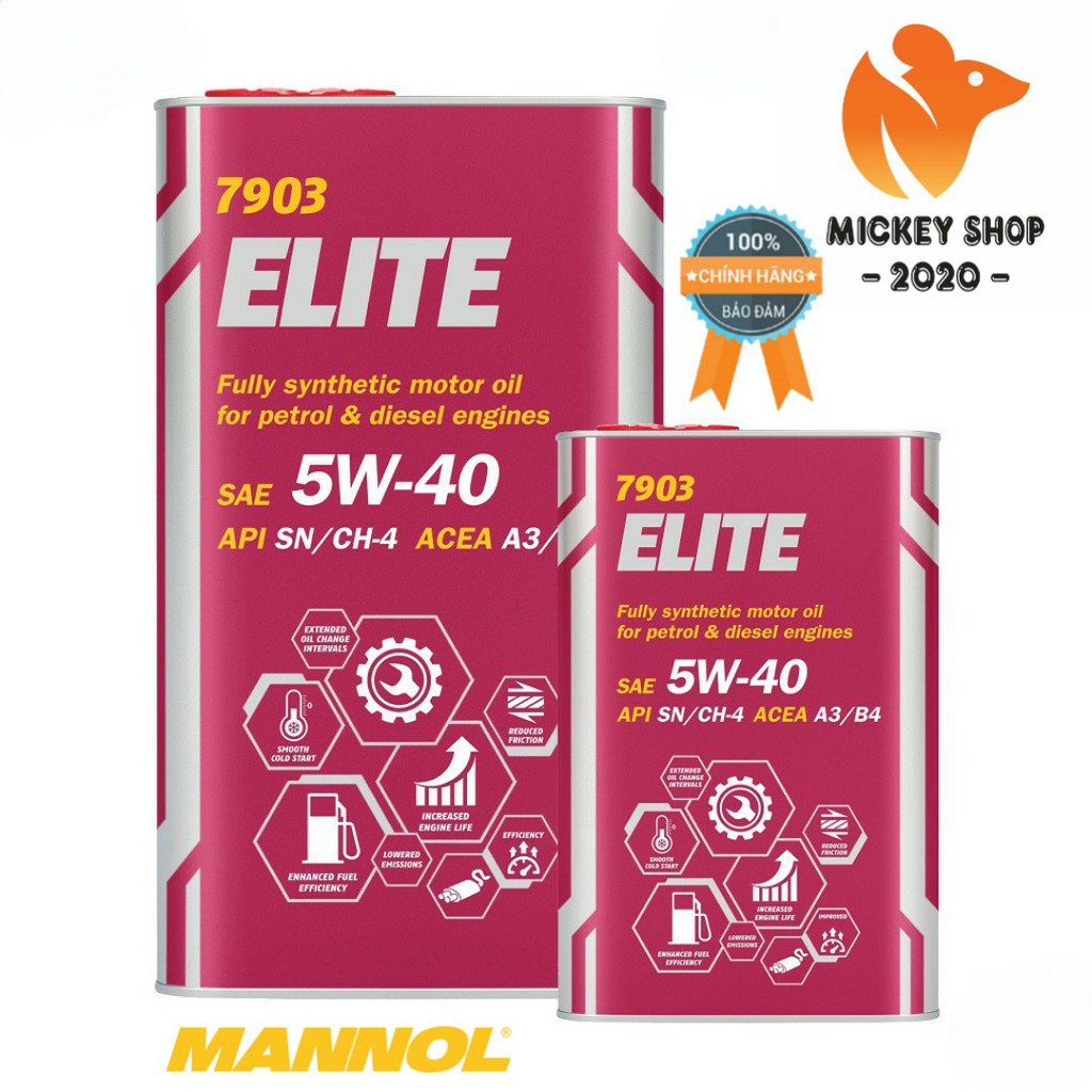 [ PRO ] Nhớt MANNOL Elite 5W-40 SN/CH-4 - 7903 1L Hàng Đức Cao Cấp - Hàng Chính Hãng