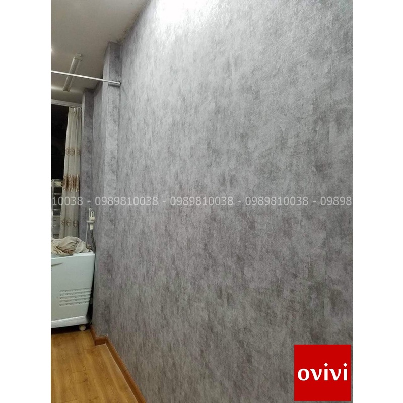 Giấy dán tường Bê Tông Xi Măng loại siêu dày không sẵn keo dán phòng ngủ quán cắt tóc, làm phông nền đẹp