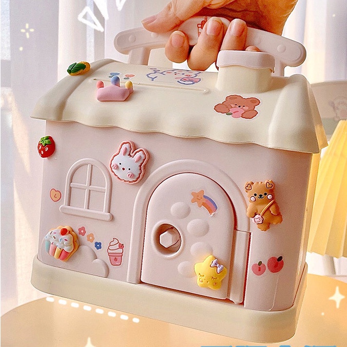 Ống Heo Tiết Kiệm Hình Căn Nhà Có Chìa Khóa