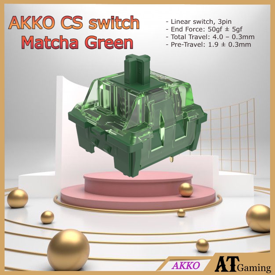 Lẻ Switch thay nóng trong bàn phím cơ AKKO CS switch – Matcha Green