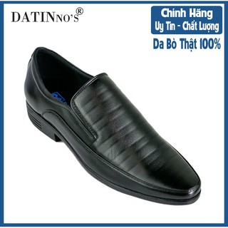 Giày Tây Nam Công Sở Da Bò Cao Cấp Giá Rẻ (BẢO HÀNH CHÍNH HÃNG 12 THÁNG, ĐƯỢC ĐỔI SIZE) DATINNOS (Đen) - AV5066