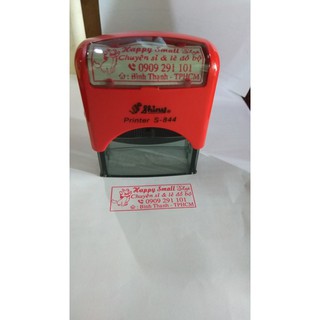 Khắc dấu tên, con dấu mộc đóng bill bưu điện cho shop - khắc dấu hm