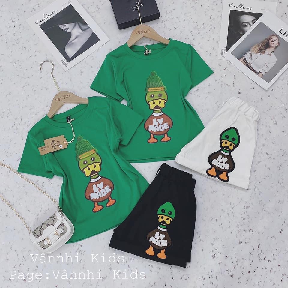 Sét mẹ bé/ Set bộ vịt quần kaki mềm cho mẹ va bé